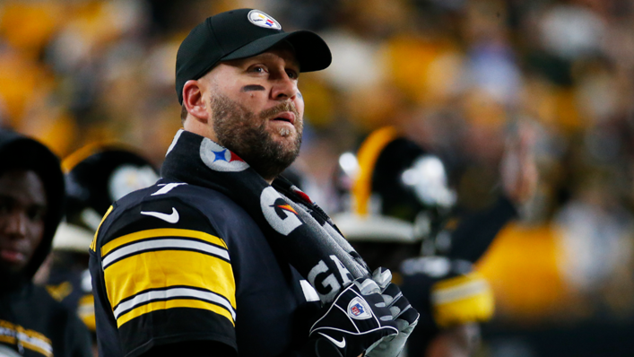 Ben Roethlisberger of the Pittsburgh Steelers looks on during the first half against the Baltimore Ravens