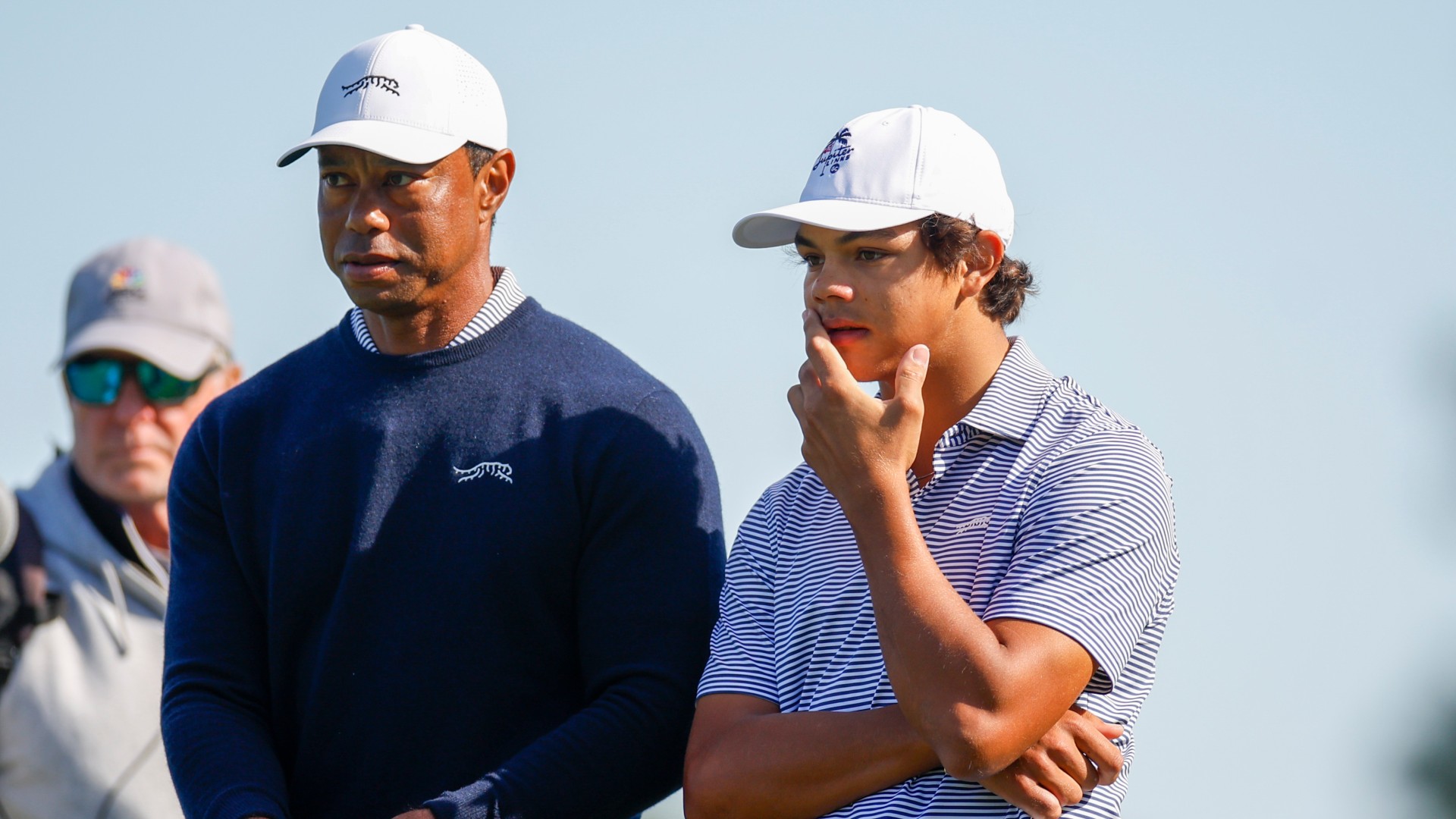 Woods and son Charlie take share of PNC Championship lead after opening round