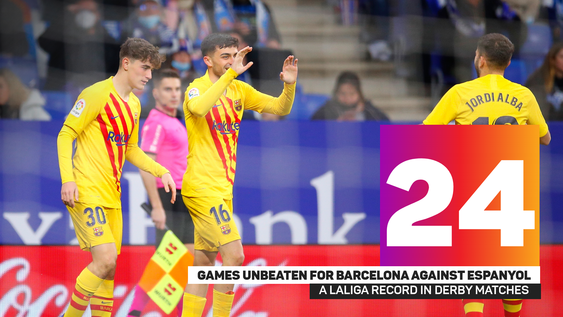 Barcelona's unbeaten LaLiga record against Espanyol