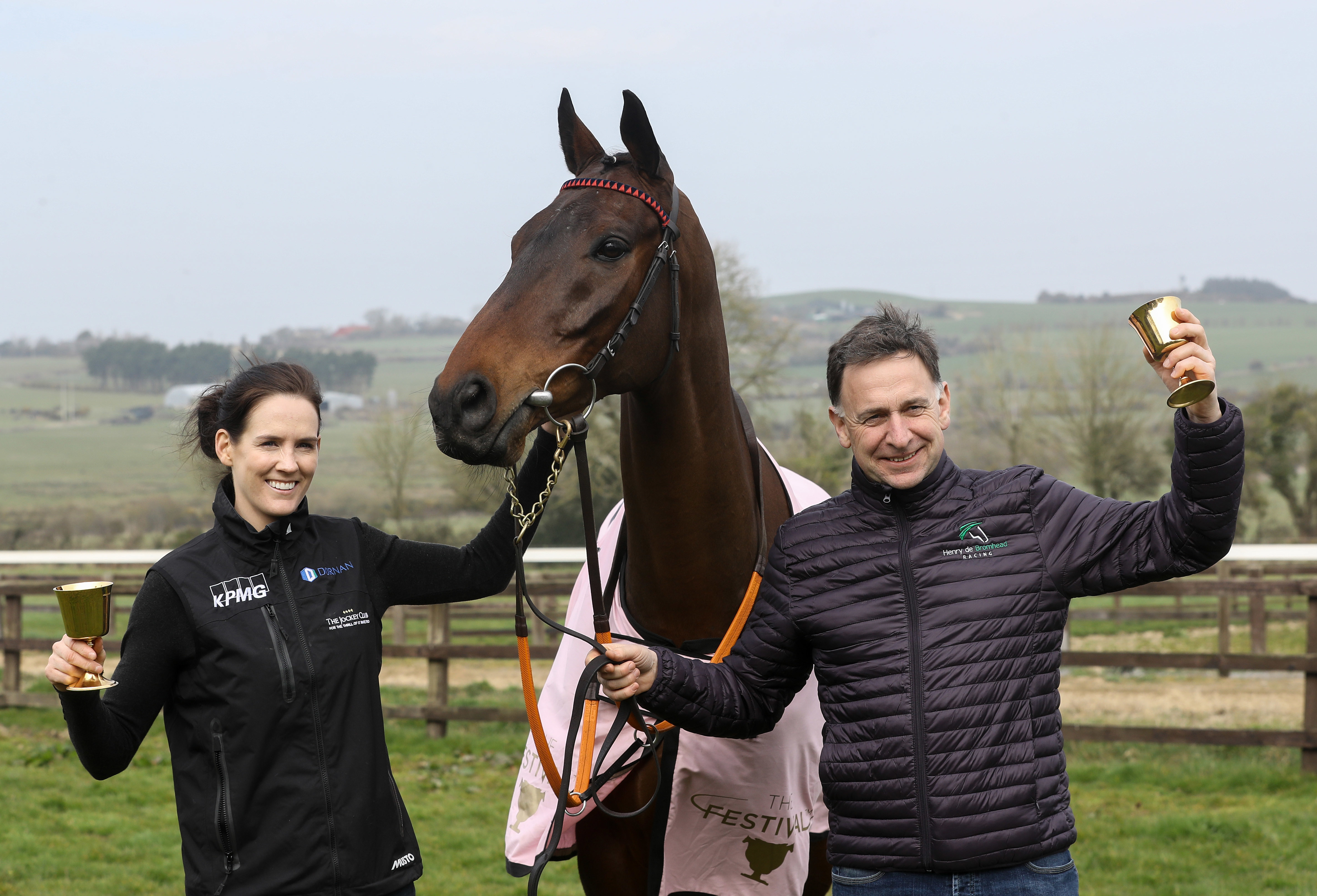 Rachael Blackmore and Henry de Bromhead with A Plus Tard