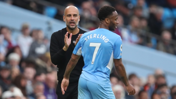 Pep Guardiola encourages forward Raheem Sterling