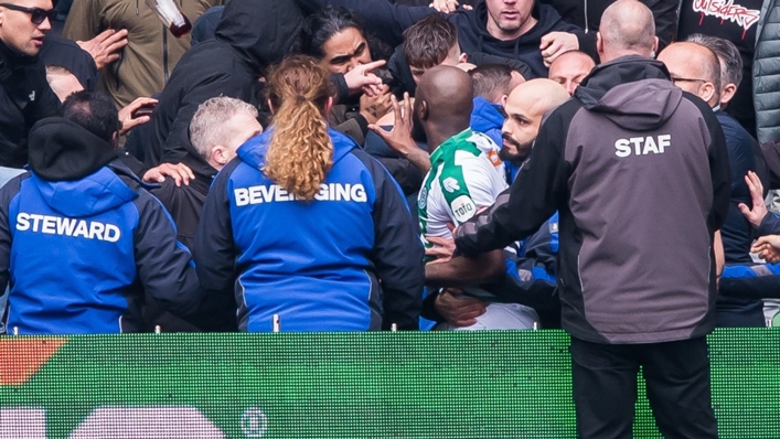 Jetro Willems was attempting to calm the Groningen crowd