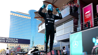 Russell survives late Verstappen charge to win Azerbaijan Grand Prix