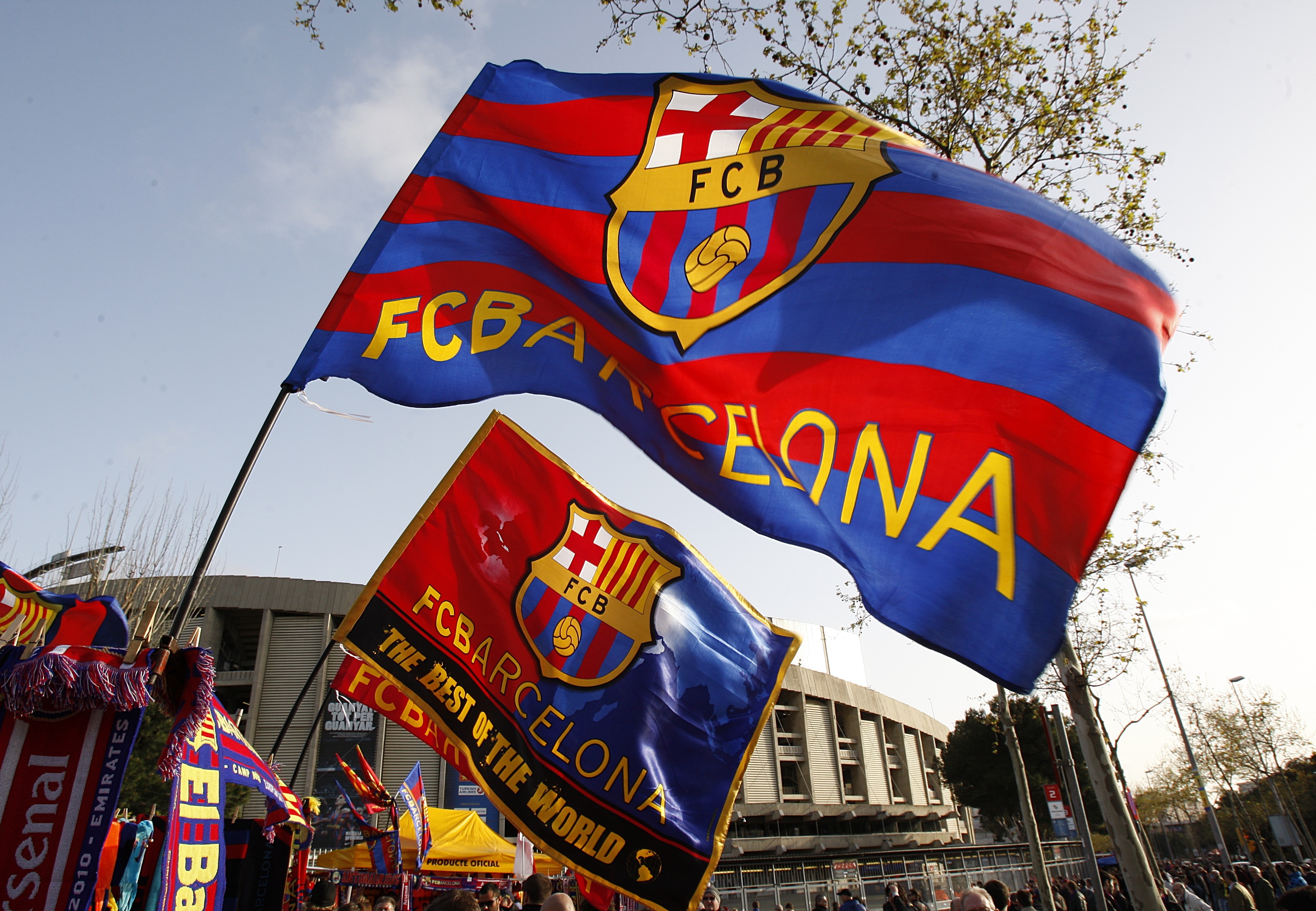 A Barcelona flag