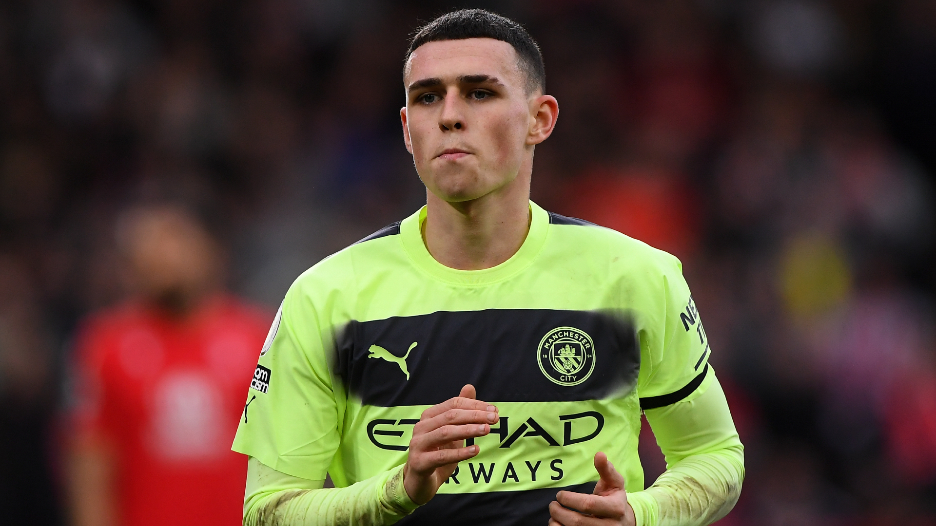 Manchester City's Phil Foden during the Premier League game against Nottingham Forest