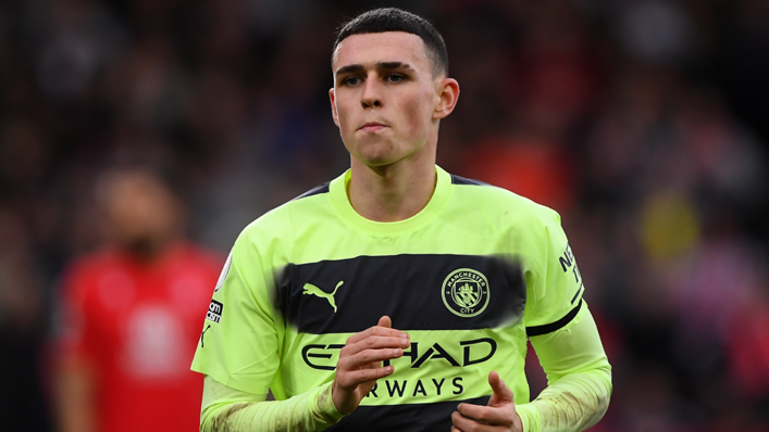 Manchester City's Phil Foden during the Premier League game against Nottingham Forest