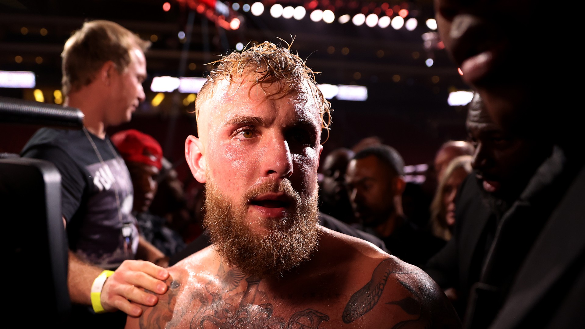 Jake Paul after his victory over Anderson Silva