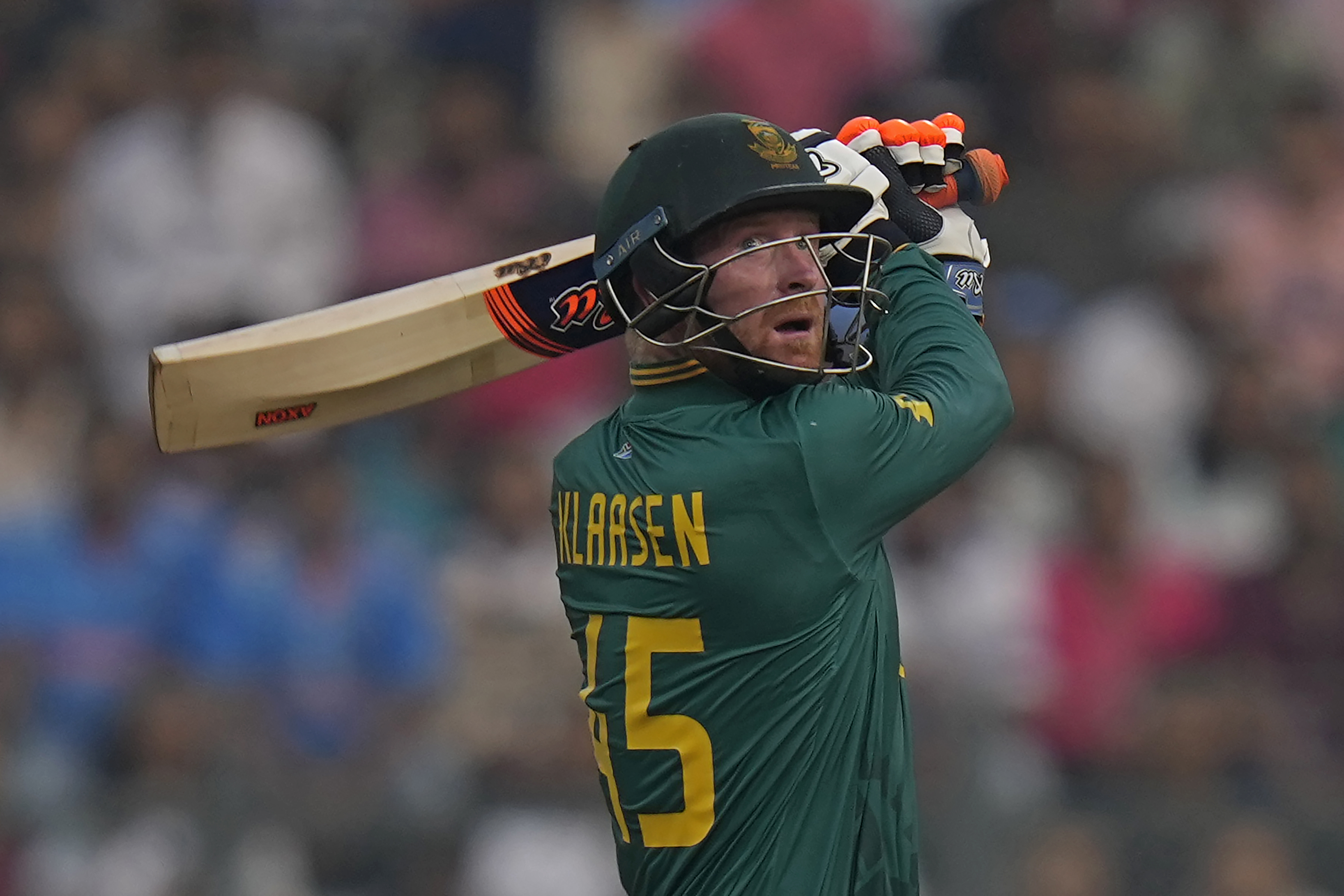 South Africa’s Heinrich Klaasen bats