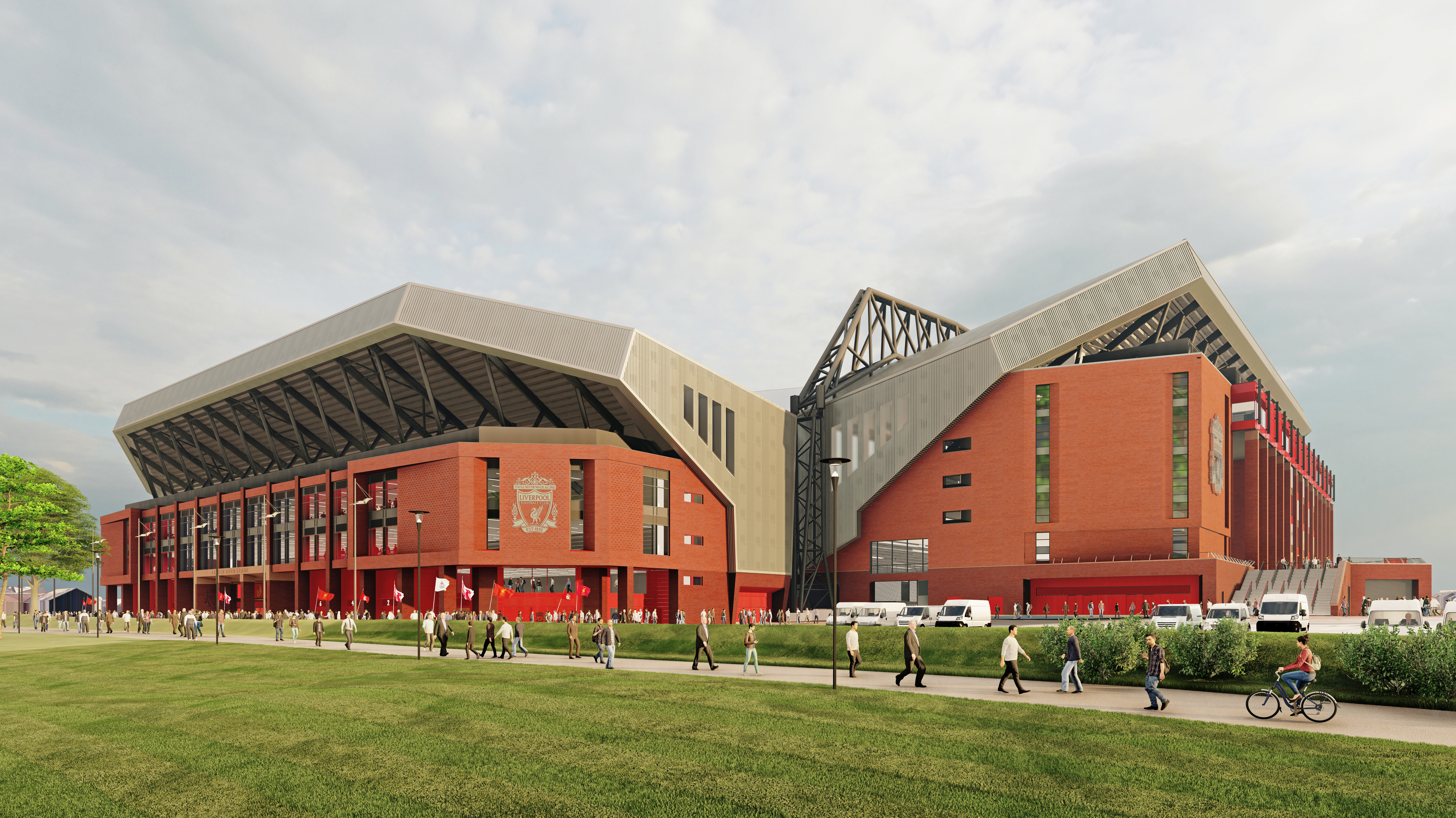 Artists impression of Liverpool's Anfield Road stand redevelopment