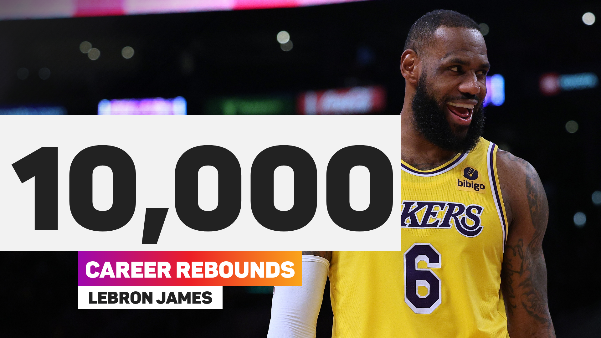 LeBron James' 10,000th regular-season rebound came in a defeat