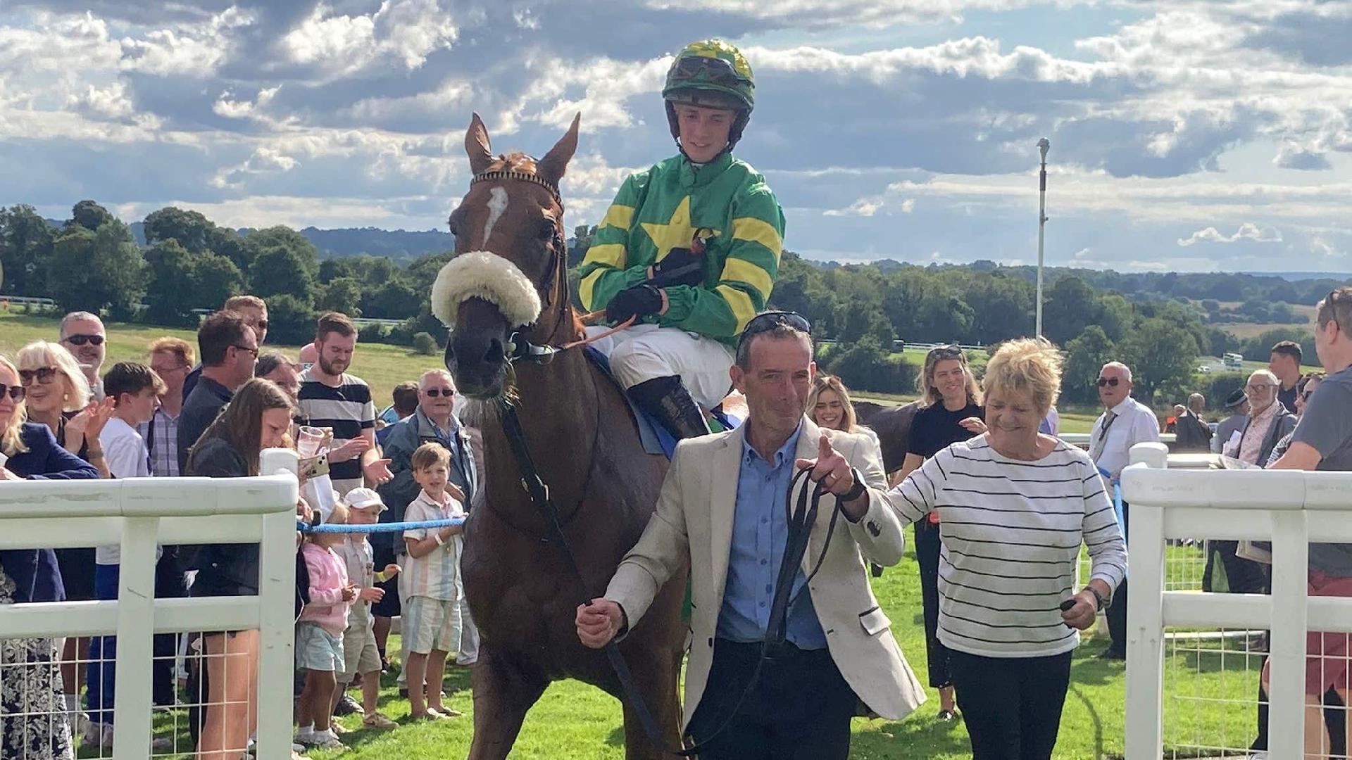 Billy Coonan all smiles at Epsom (PA)