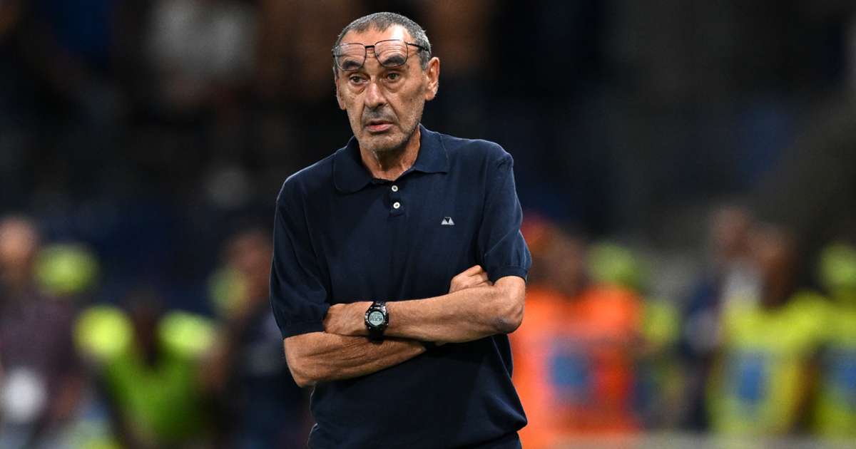Maurizio Sarri speaking at a press conference