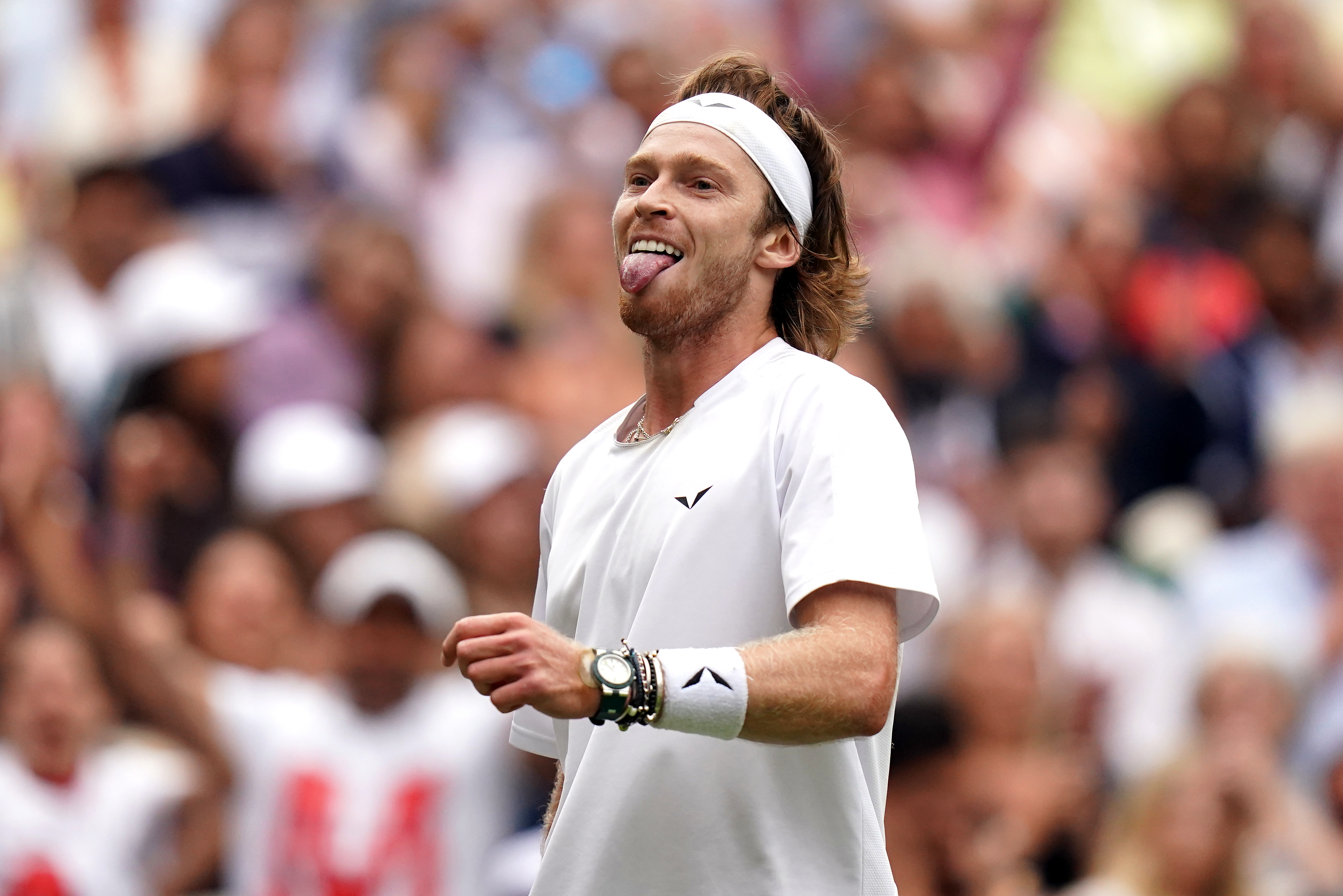 Andrey Rublev was bidding to reach a first grand slam semi-final