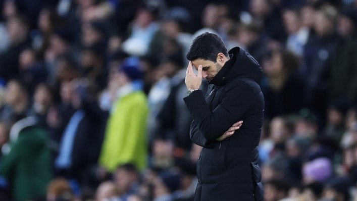Mikel Arteta's Arsenal were knocked out of the FA Cup by Manchester City