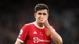 Harry Maguire during Saturday's Manchester derby