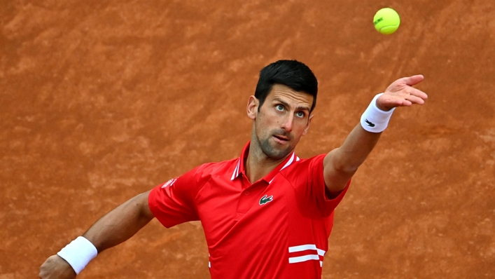 Novak Djokovic is in trouble against Stefanos Tsitsipas