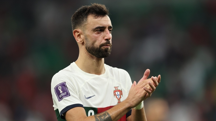 Bruno Fernandes looks dejected following Portugal's World Cup elimination