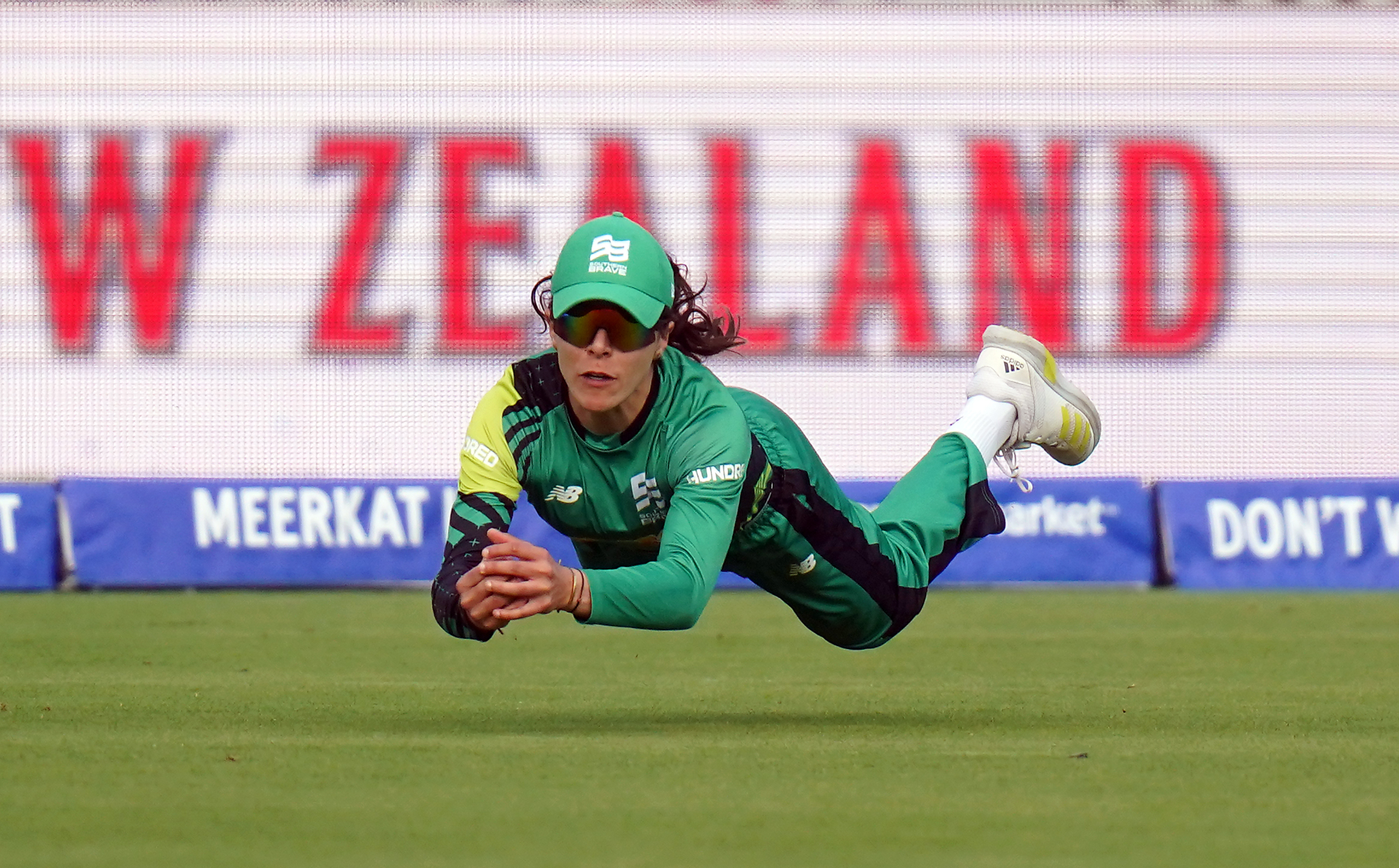 Southern Brave’s Maia Bouchier takes a catch during their victory in the women's Hundred