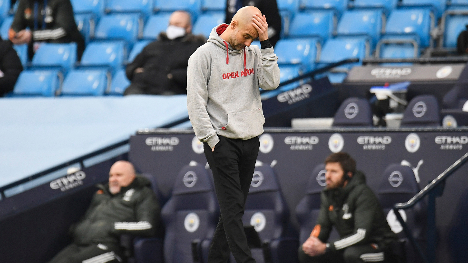 Pep Guardiola was frustrated against Man Utd