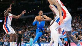 NBA: Thunder hold off Pistons for 11th straight victory
