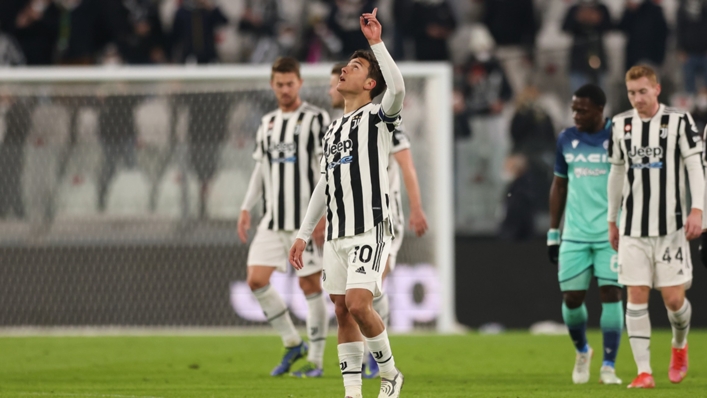 Juventus' Paulo Dybala after his opener against Udinese