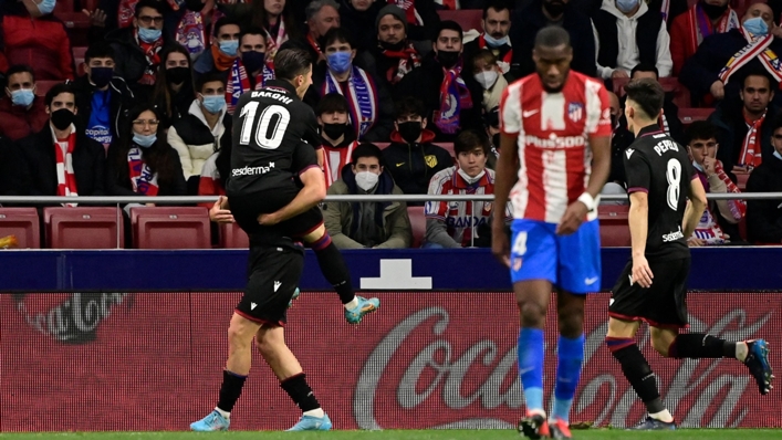 Levante stunned Atletico Madridat the Wanda Metropolitano