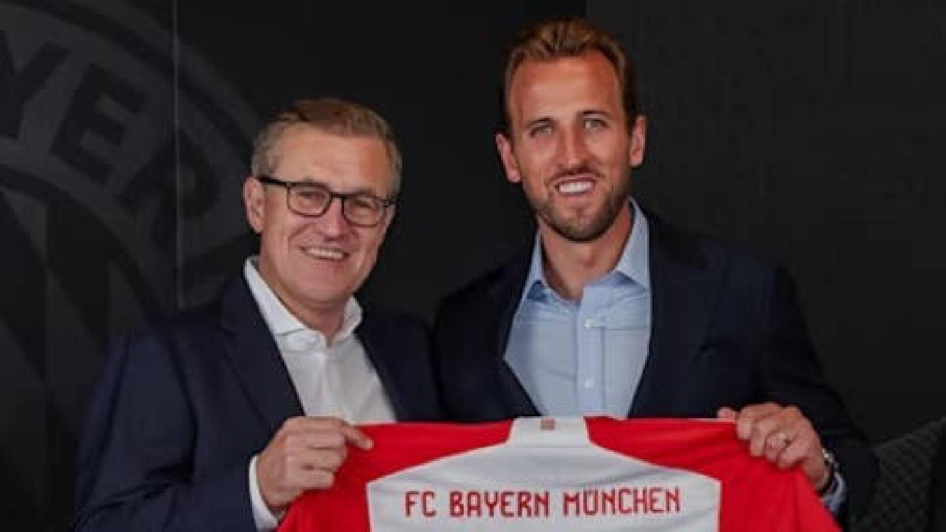 Harry Kane has completed his move to Bayern Munich (Bayern Munich website screengrab/PA).