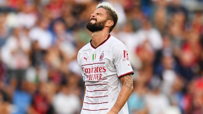 Olivier Giroud and Milan were frustrated by Sassuolo