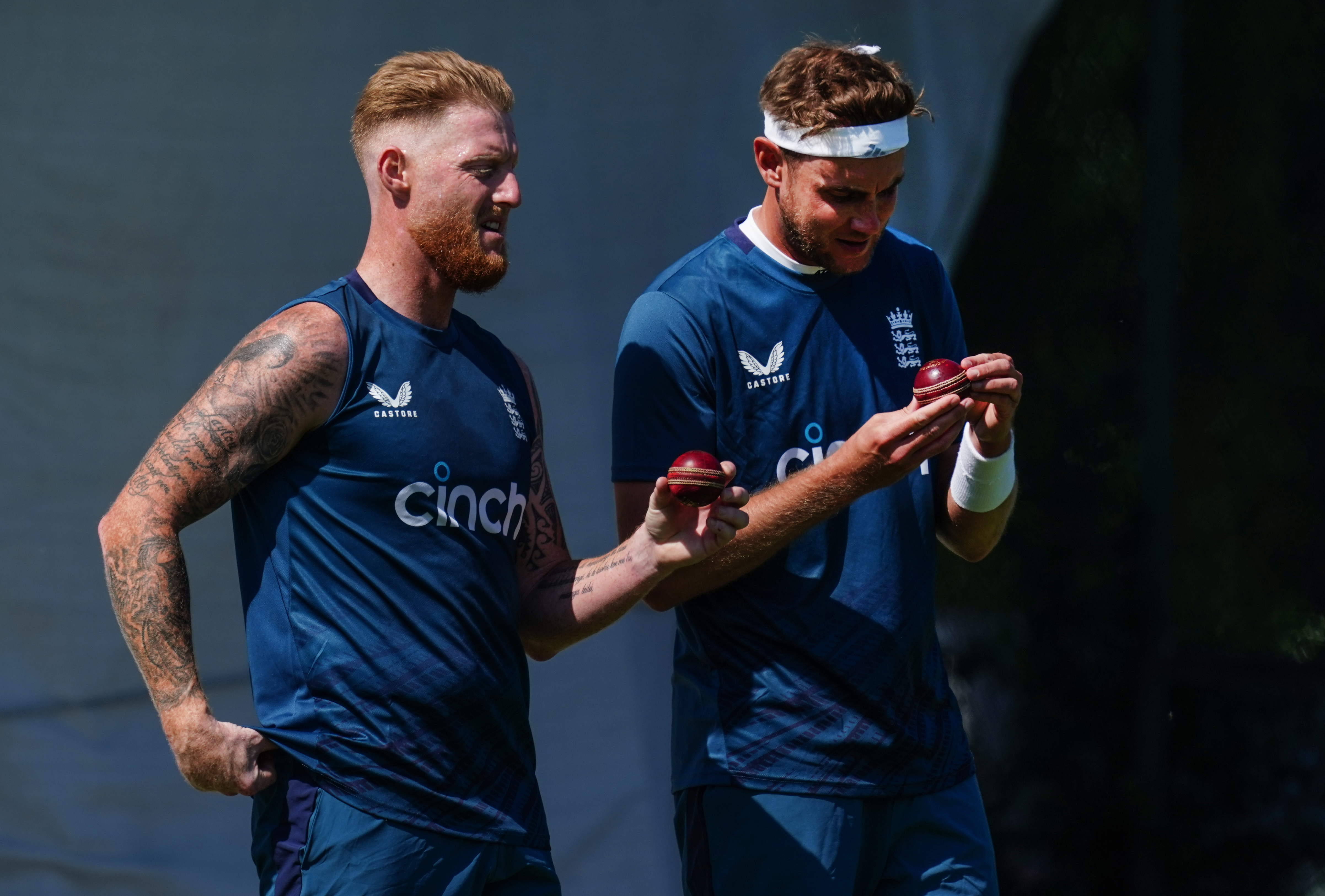 Stokes (left) could not overlook the Ashes CV of Stuart Broad (right) when it came to selection.