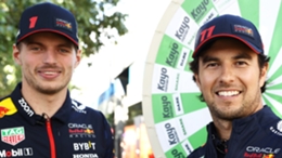 Red Bull's Max Verstappen and Sergio Perez