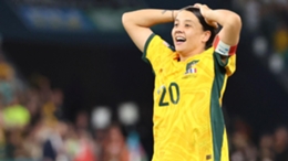 Sam Kerr is her country’s leading goal-scorer of either gender (Tertius Pickard/AP)
