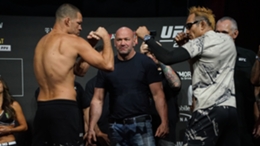 Nate Diaz and Tony Ferguson face off after agreeing to fight in the UFC 279 main event