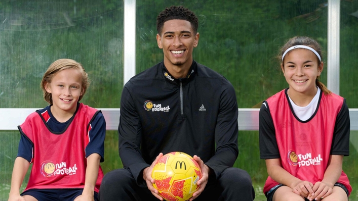 Jude Bellingham is an ambassador for the McDonald’s Fun Football programme (McDonald’s handout)