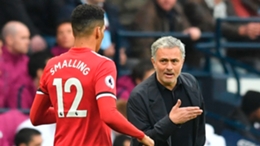 Chris Smalling and Jose Mourinho at United
