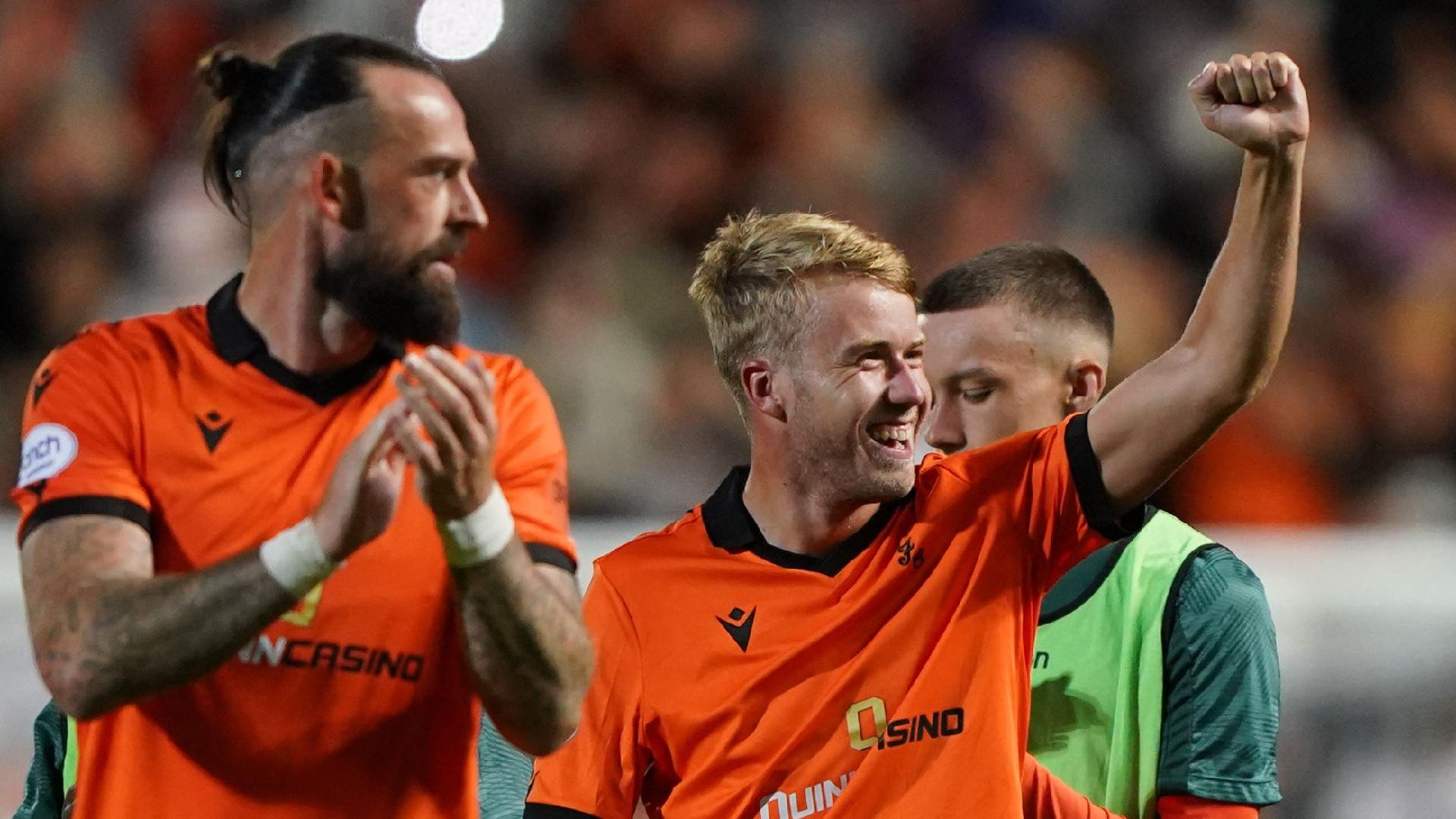 Safety still a long way away says Dundee Utd’s Kieran Freeman (right) (Andrew Milligan/PA)