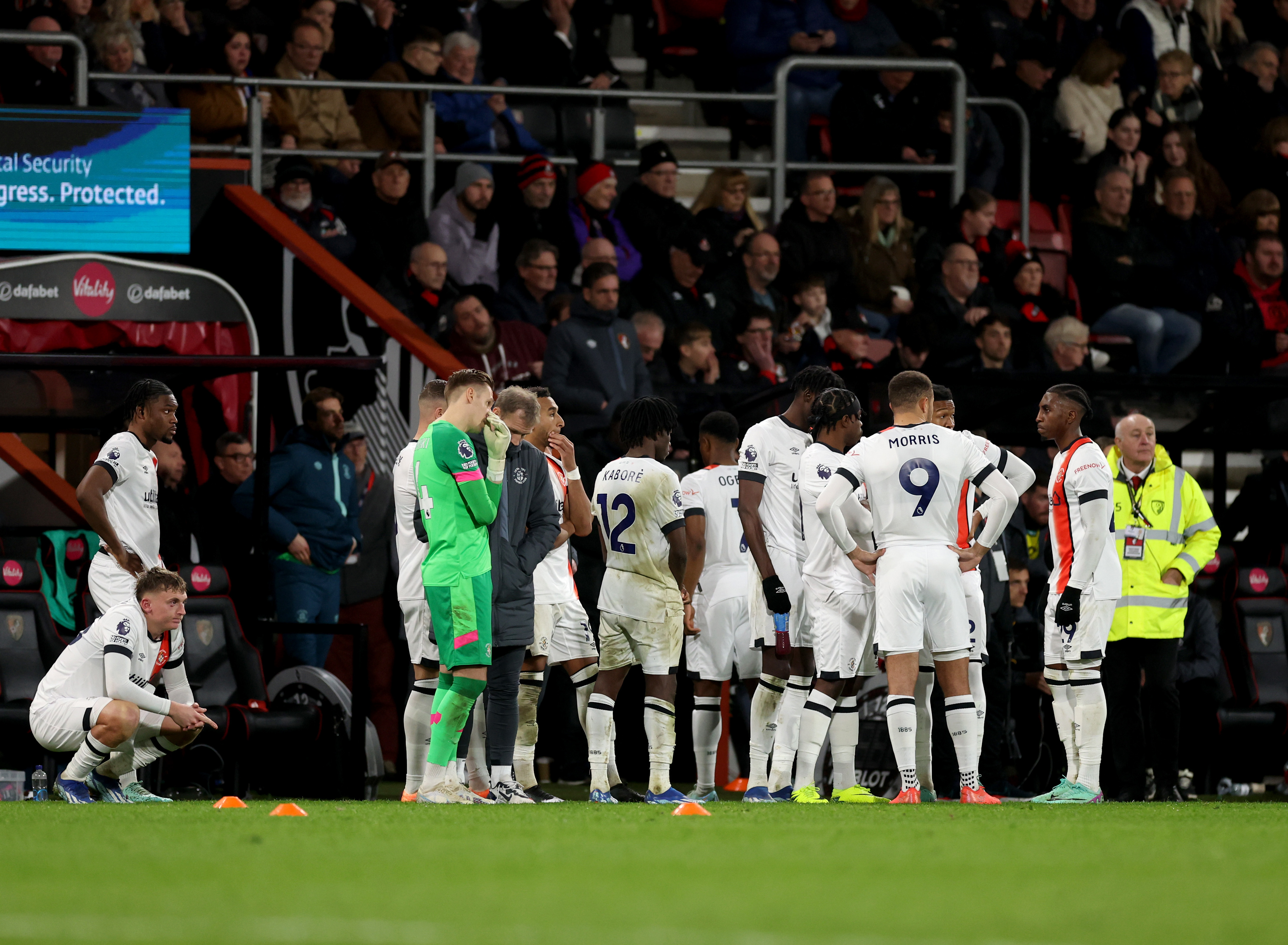 Lockyer receives treatment after suffering a cardiac arrest (Steven Paston/PA)