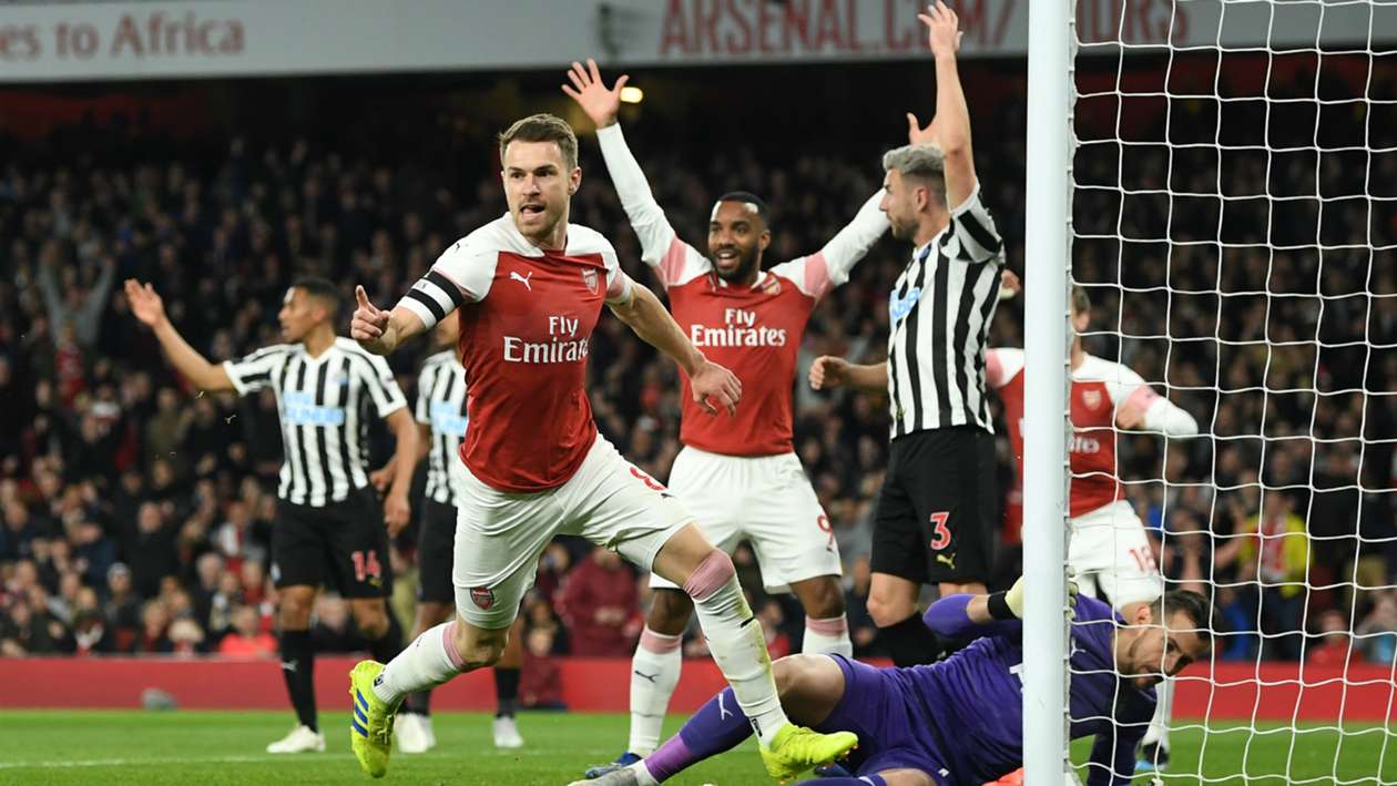 Bpl 2018 2019 Report Arsenal 2 Newcastle United 0 Ramsey And Lacazette Send Gunners Third