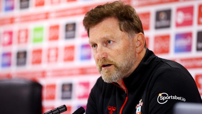 Southampton manager Ralph Hasenhuttl will be hoping for a win in Sunday's clash with West Ham