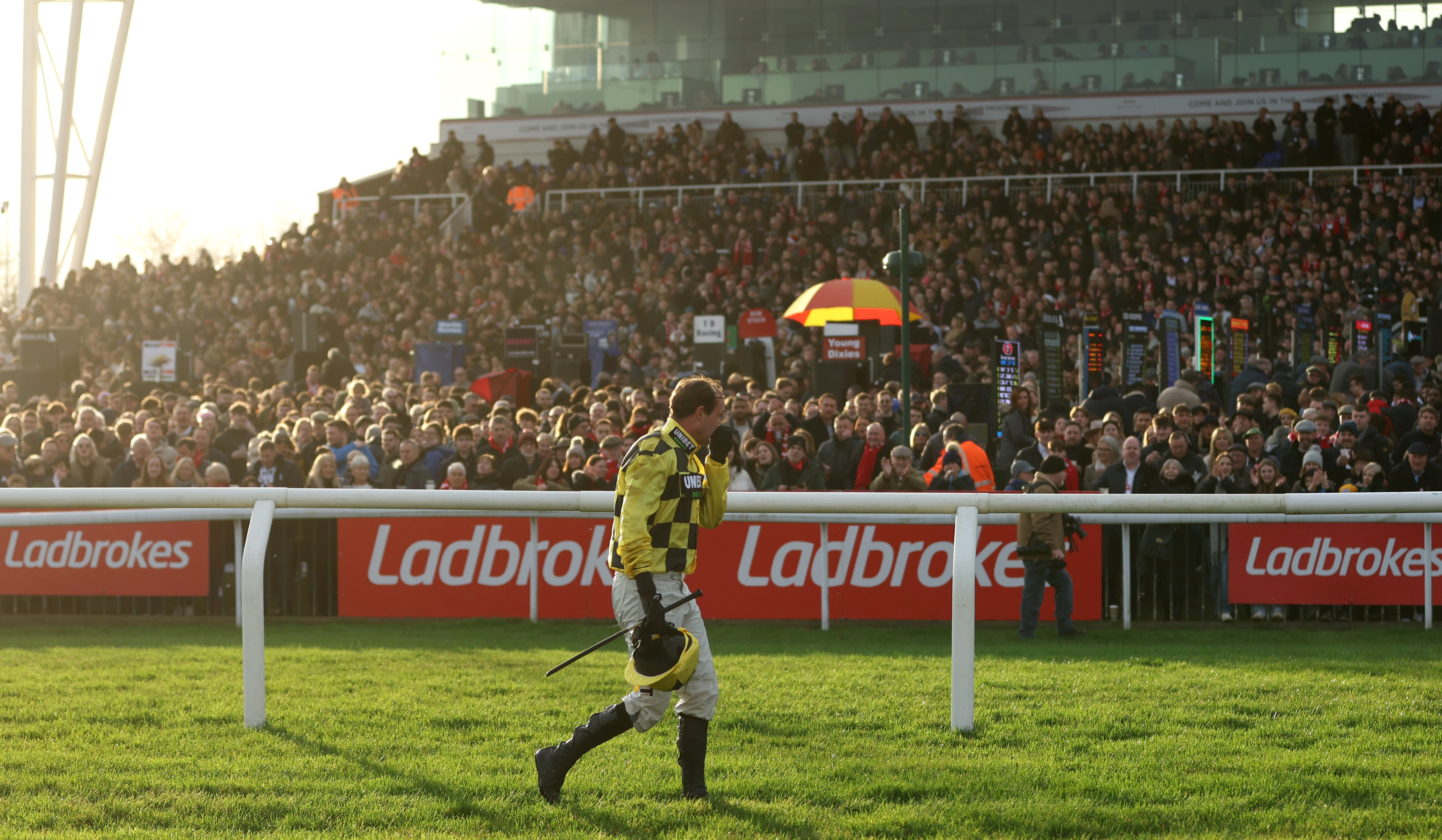 Nico de Boinville after being unseated from Shishkin on Boxing Day