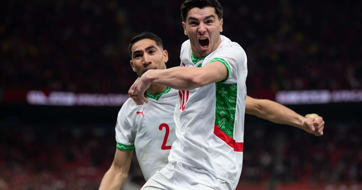 Morocco players celebrating