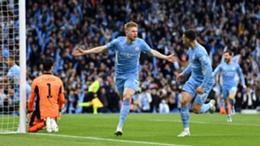 Kevin De Bruyne opened the scoring against Real Madrid in the Champions League semi-final first leg