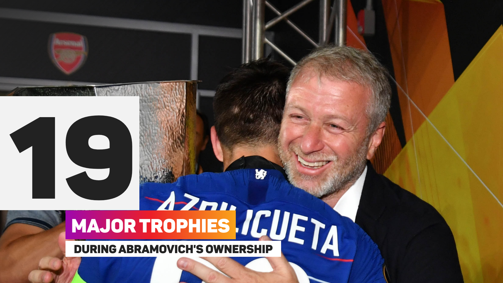 Chelsea have won 19 major honours since August 2003