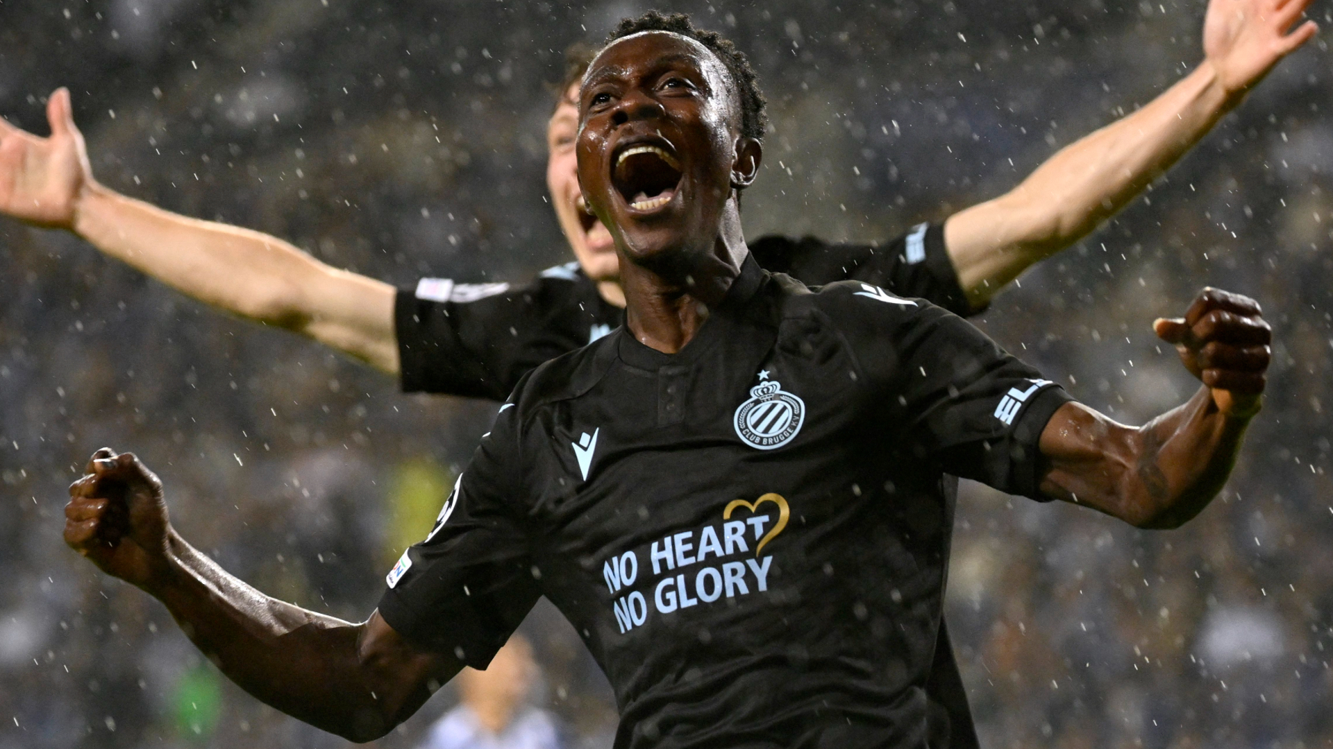 Sowah celebrates his goal to make it 2-0