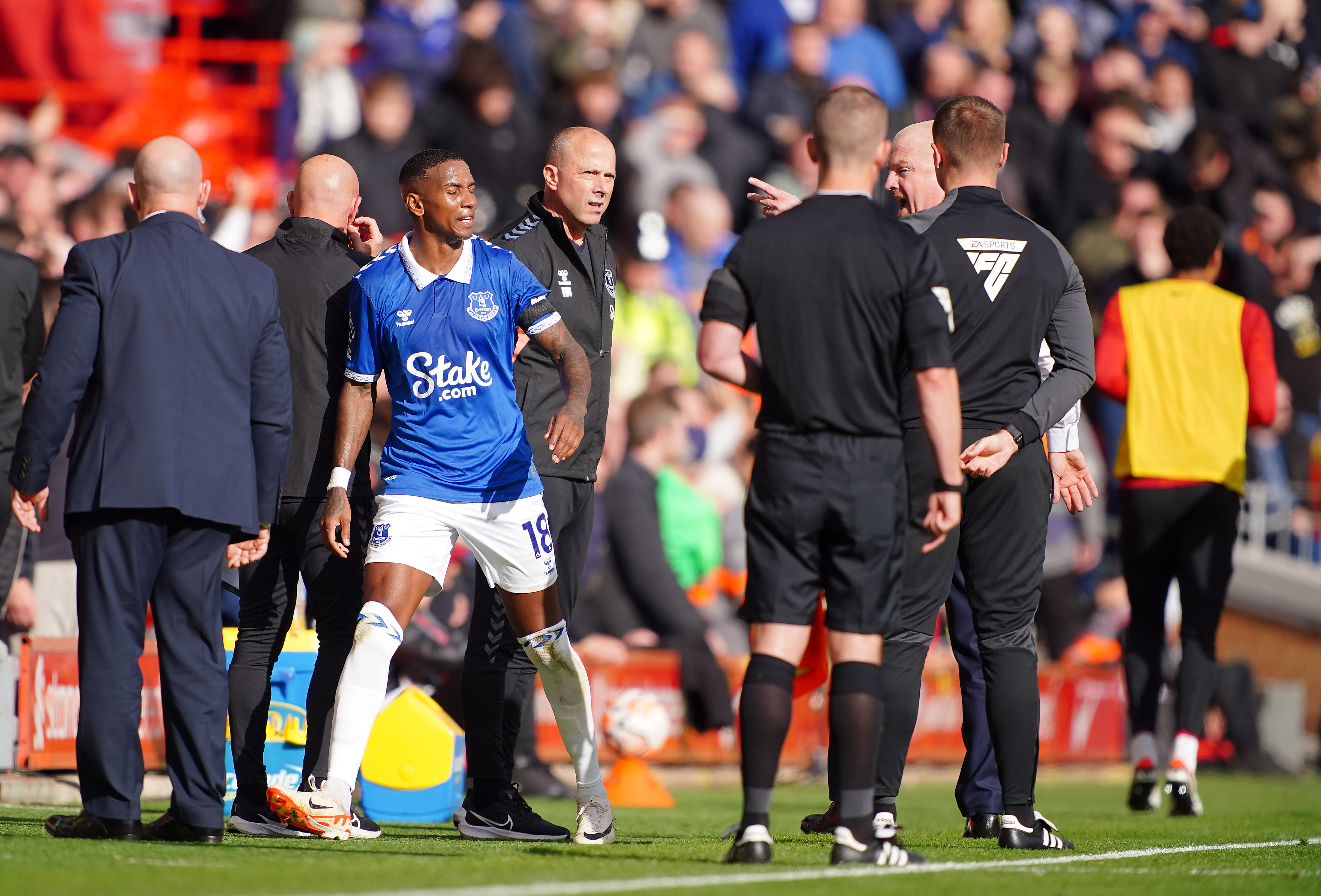 Ashley Young was sent off