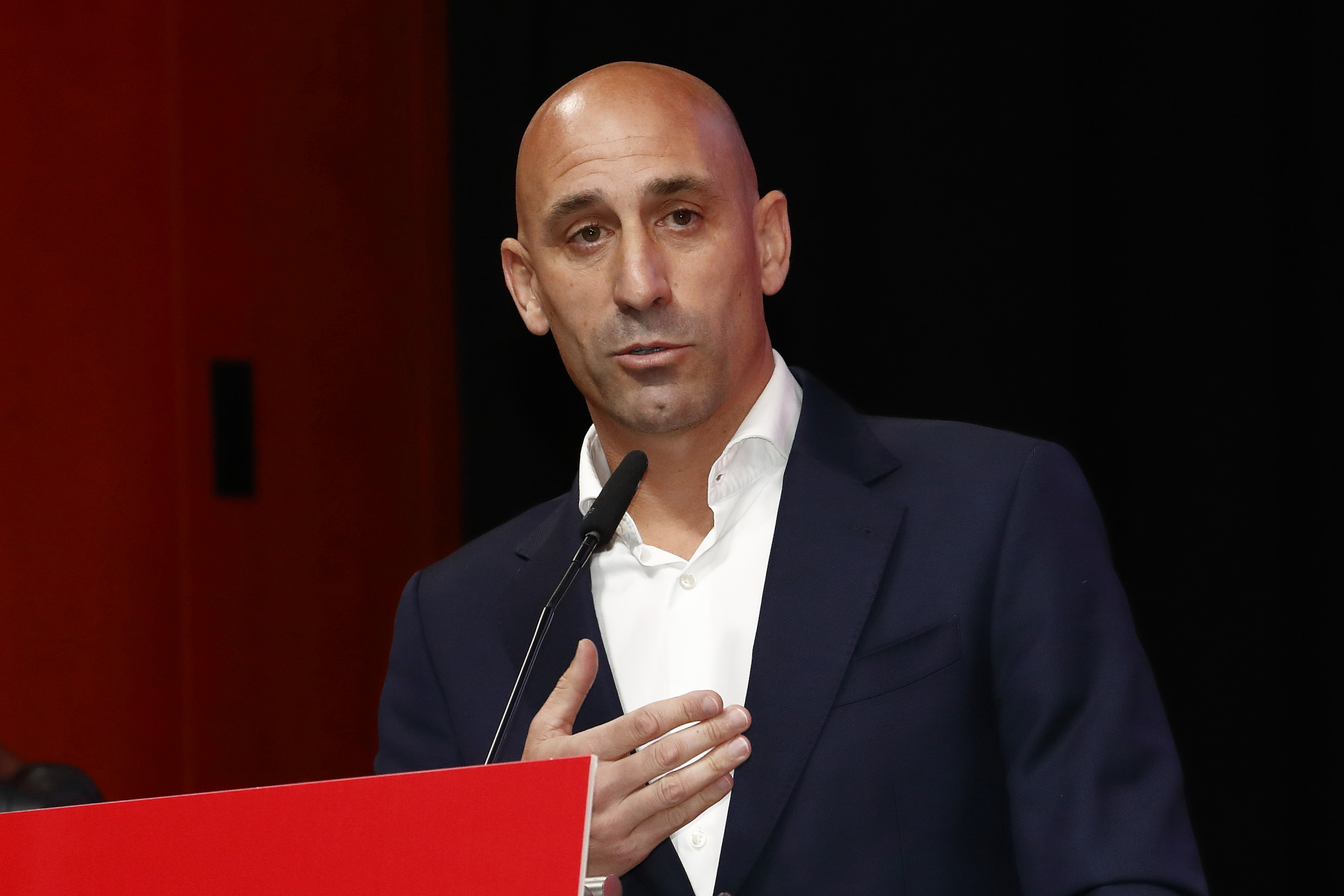 Rubiales addressing the RFEF general assembly on Friday