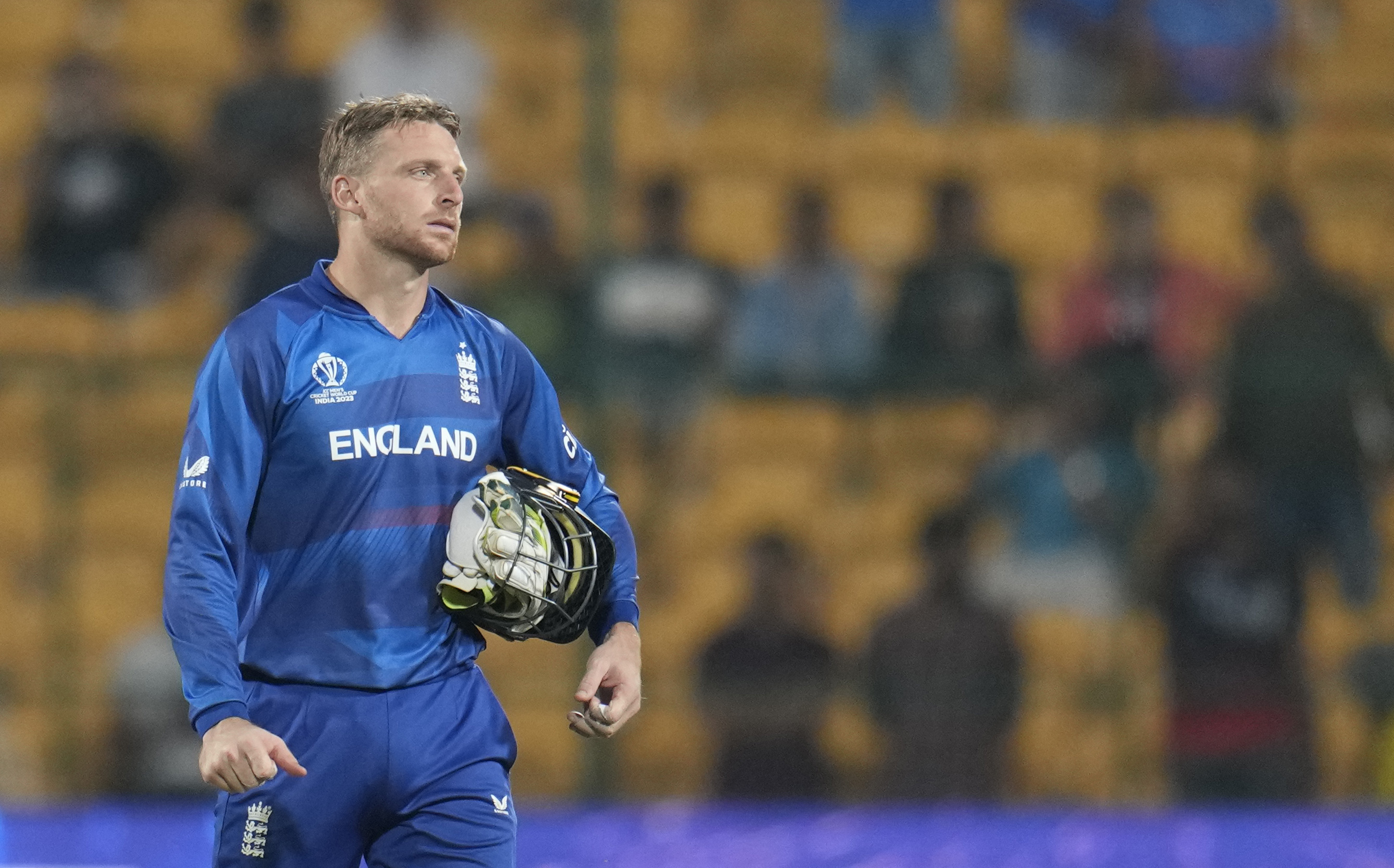 Jos Butler has accepted his future as England white-ball captain is out of his hands (Aijaz Rahi/AP)