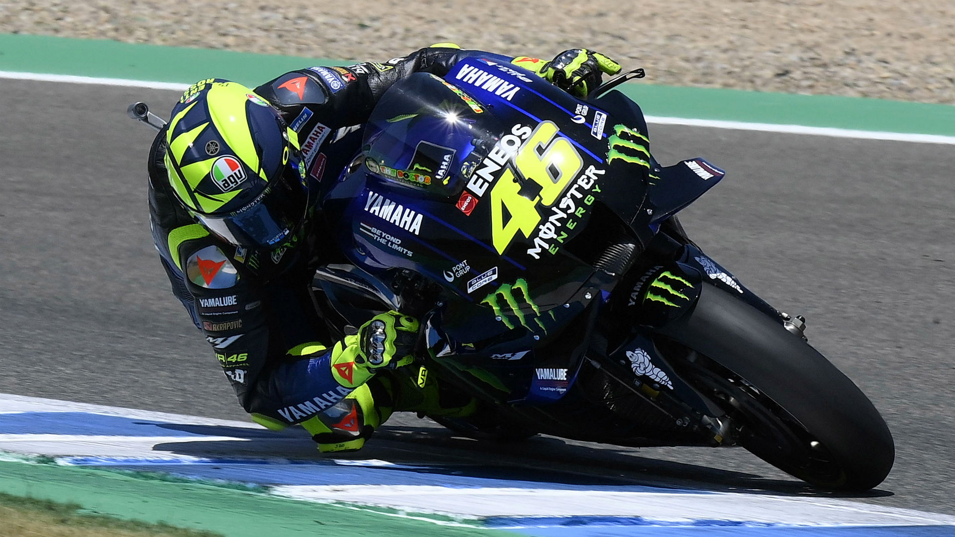 Valentino Rossi on his iconic No46 bike