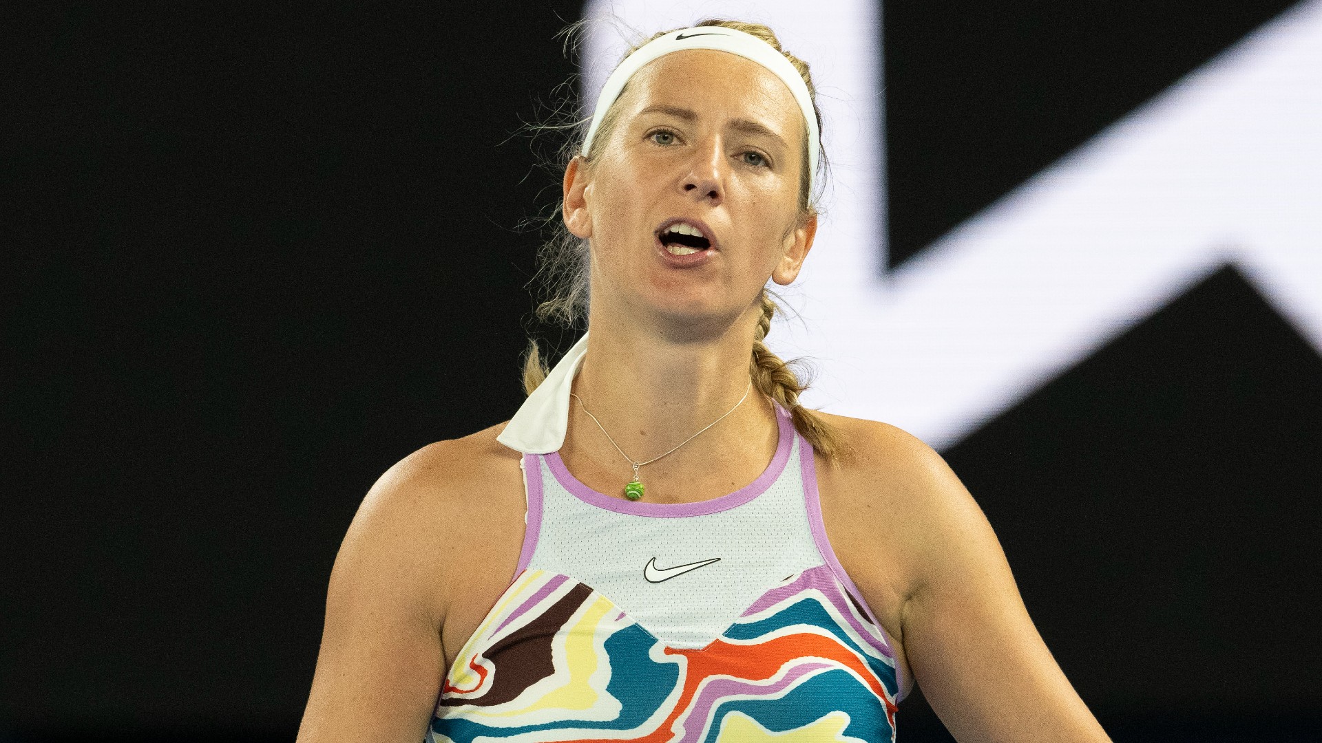 Australian Open: Azarenka unhappy with 'provocative' probing on pro-Russia demonstration