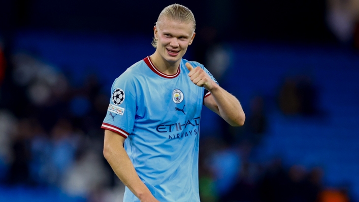 Erling Haaland is set for his first taste of the Manchester derby on Sunday