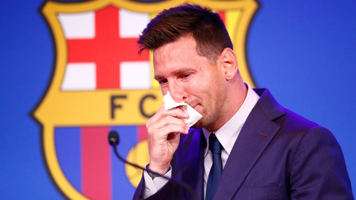 Lionel Messi said a tearful goodbye to Barcelona before joning Paris Saint-Germain